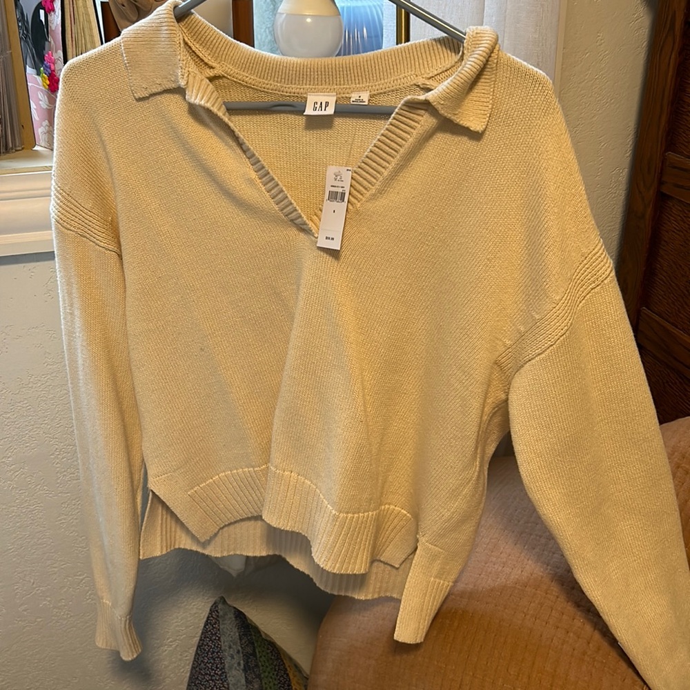 Cream collared sweater
